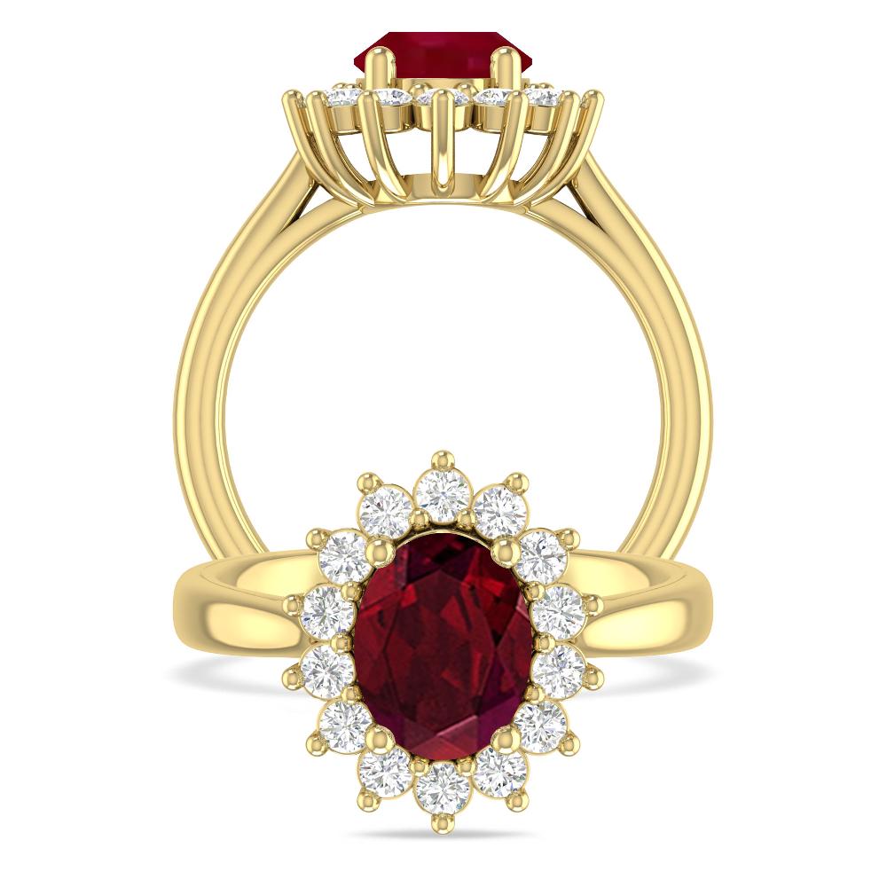 Yellow Gold - Garnet