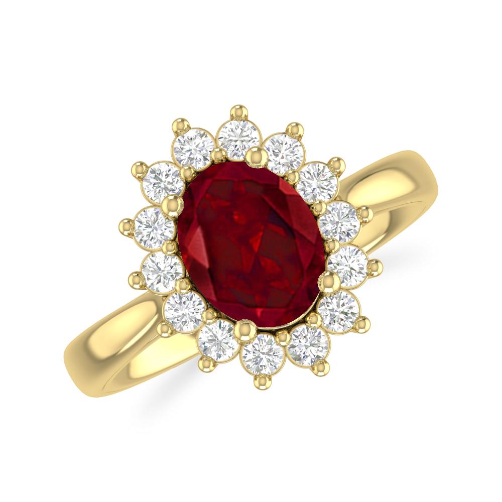 Yellow Gold - Garnet