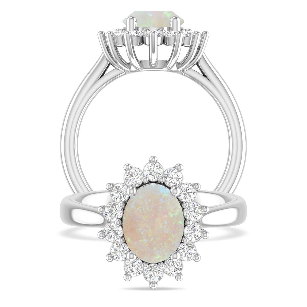 White Gold - Opal