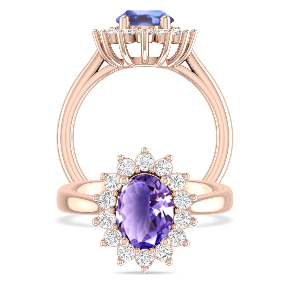 Rose Gold - Tanzanite