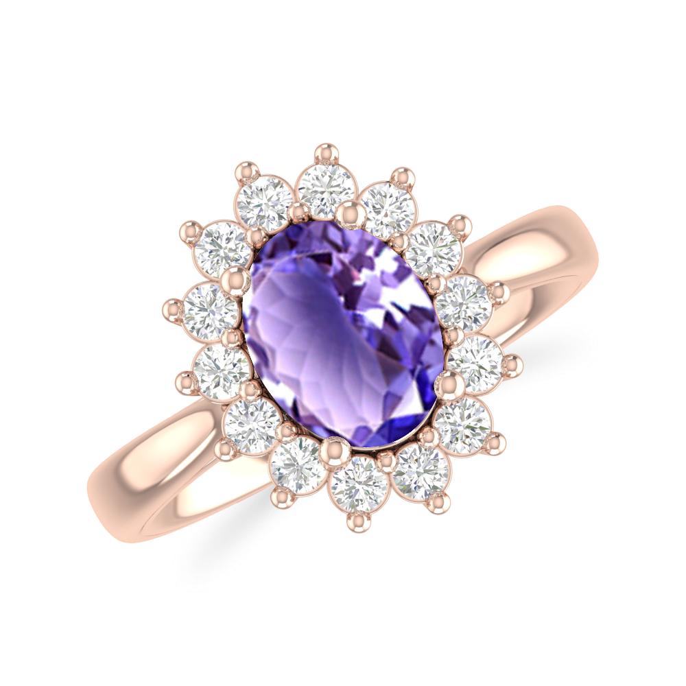 Rose Gold - Tanzanite