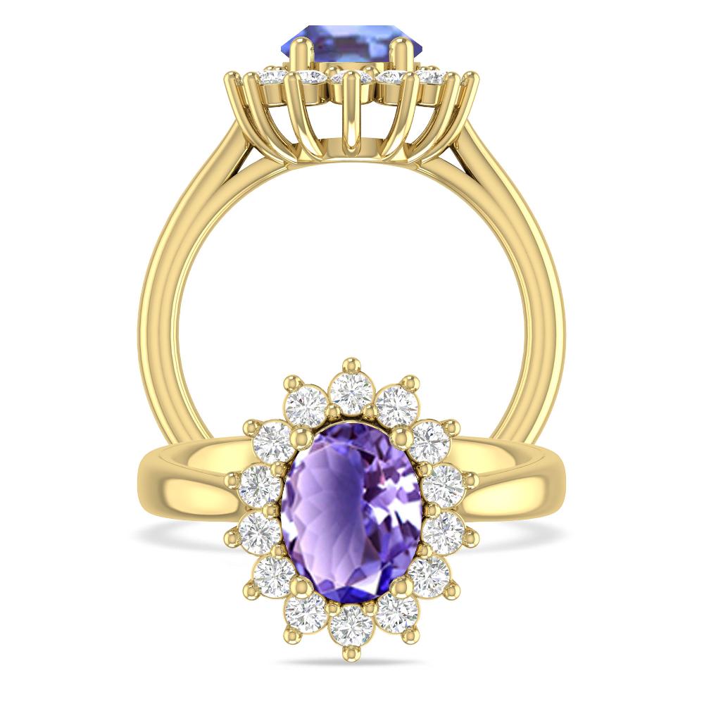 Yellow Gold - Tanzanite