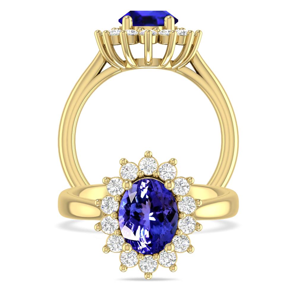 Yellow Gold - Tanzanite