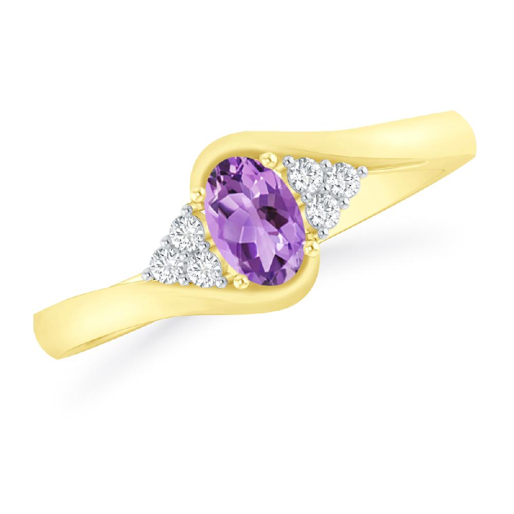 Yellow Gold - Amethyst