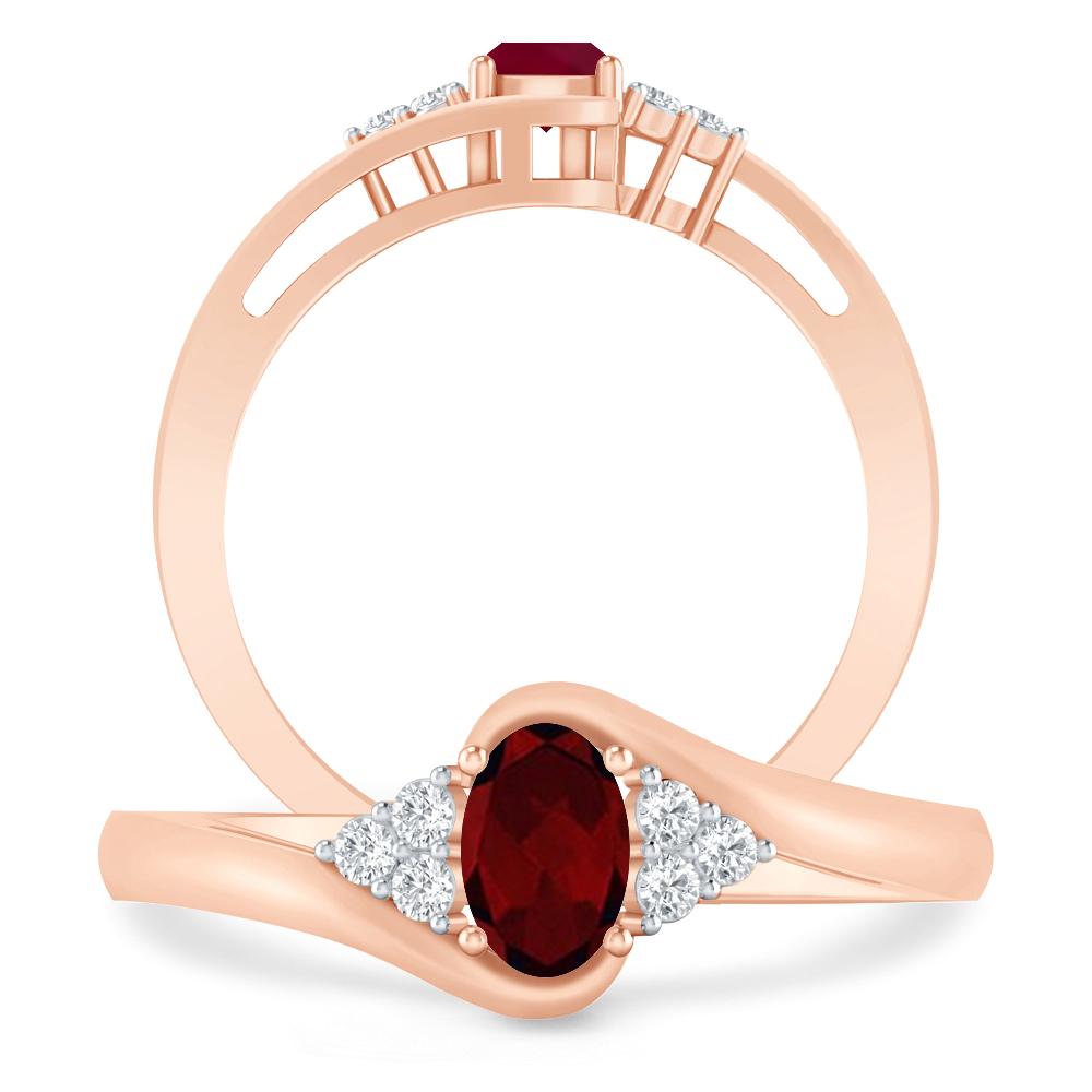 Rose Gold - Garnet