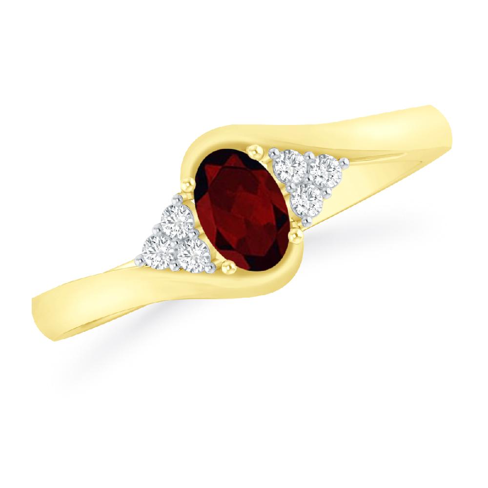 Yellow Gold - Garnet