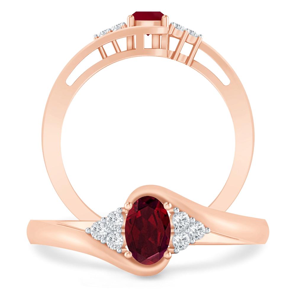 Rose Gold - Garnet