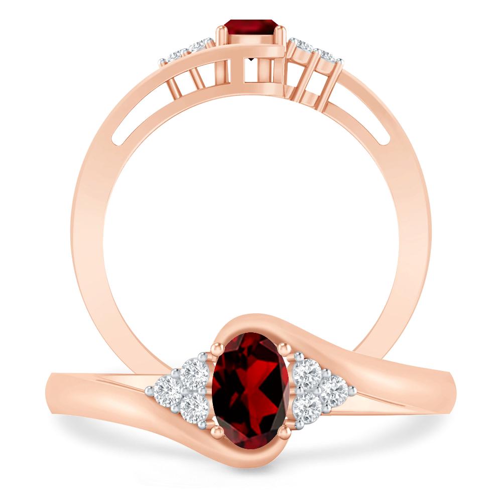 Rose Gold - Garnet
