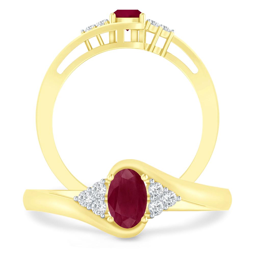 Yellow Gold - Ruby