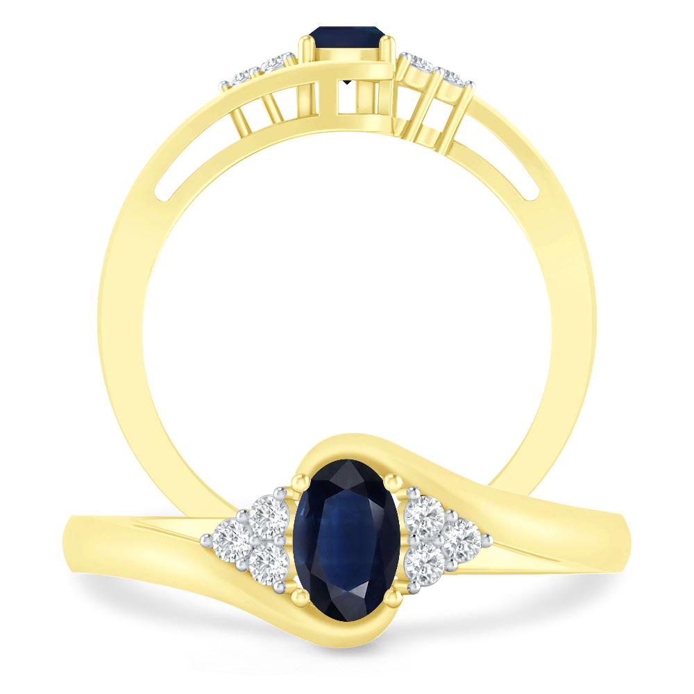 Yellow Gold - Sapphire