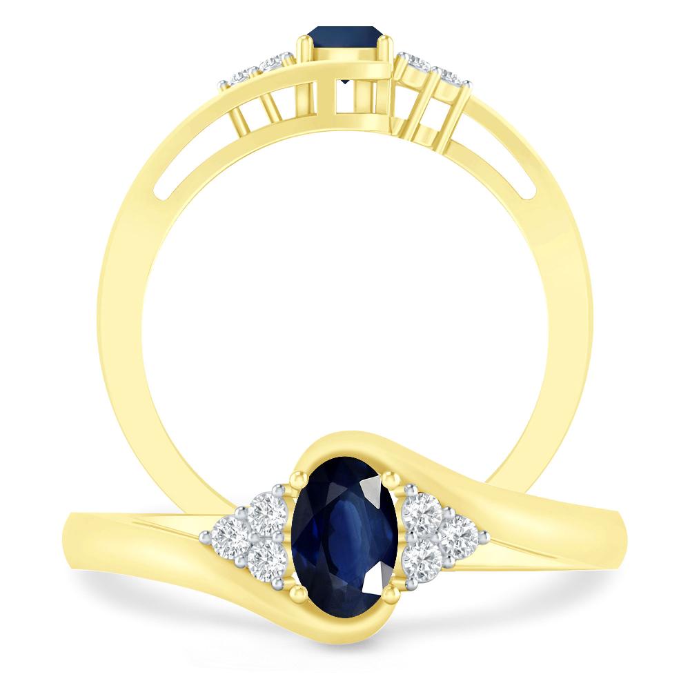 Yellow Gold - Sapphire