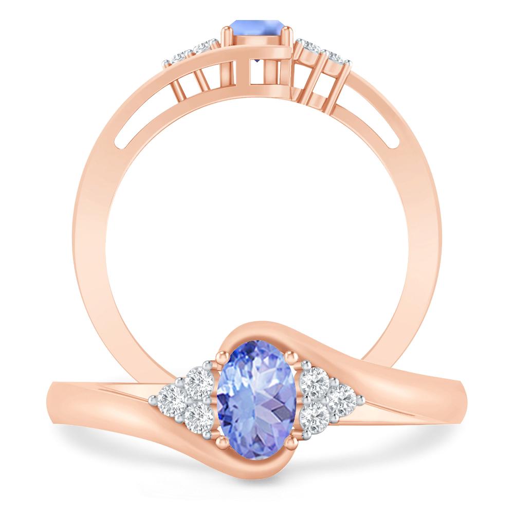 Rose Gold - Tanzanite