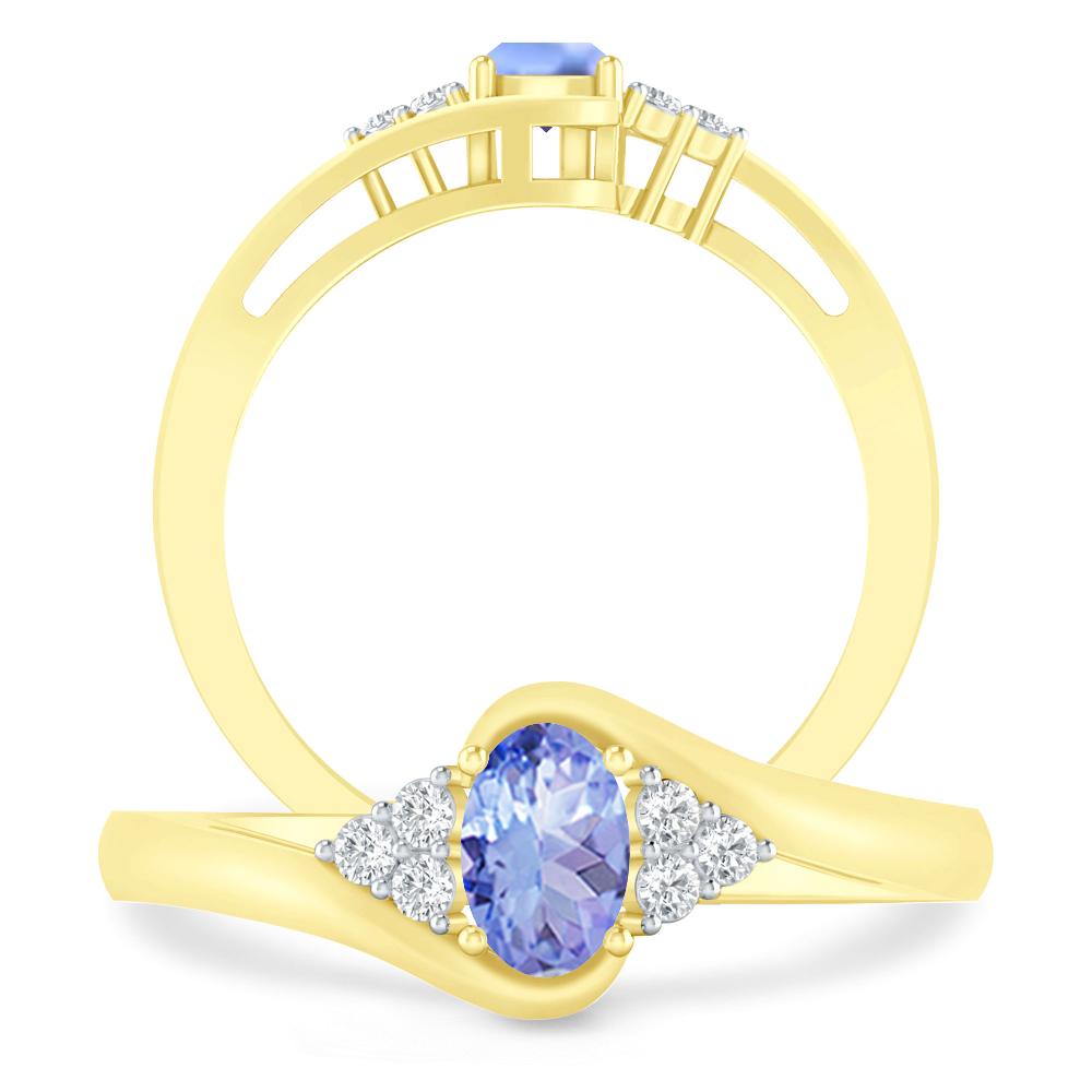 Yellow Gold - Tanzanite