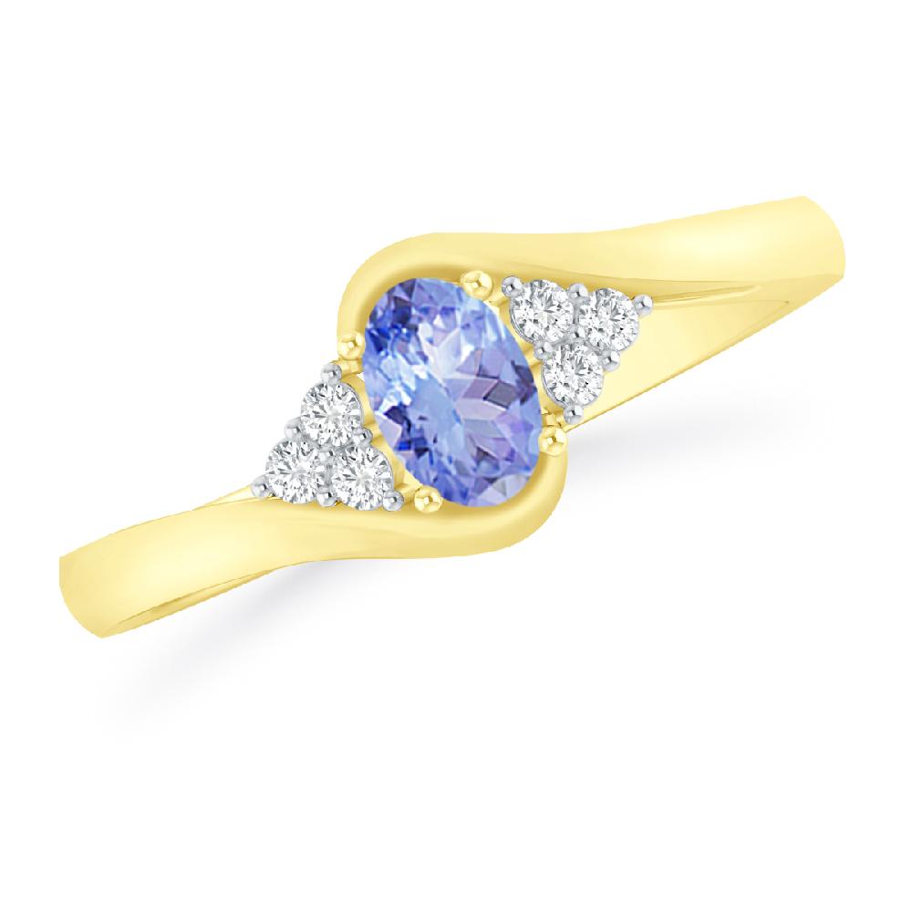 Yellow Gold - Tanzanite