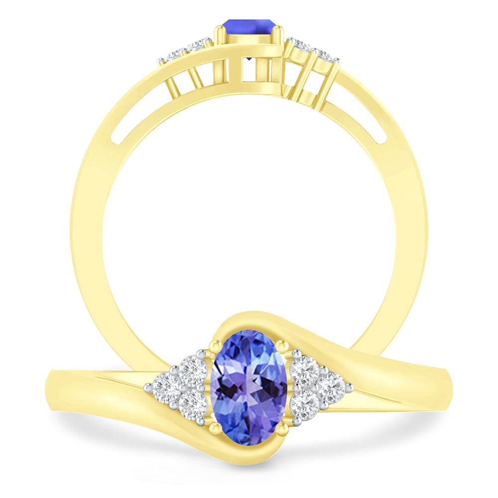 Yellow Gold - Tanzanite