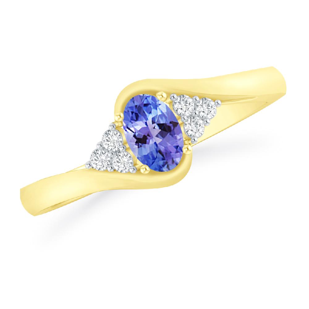 Yellow Gold - Tanzanite