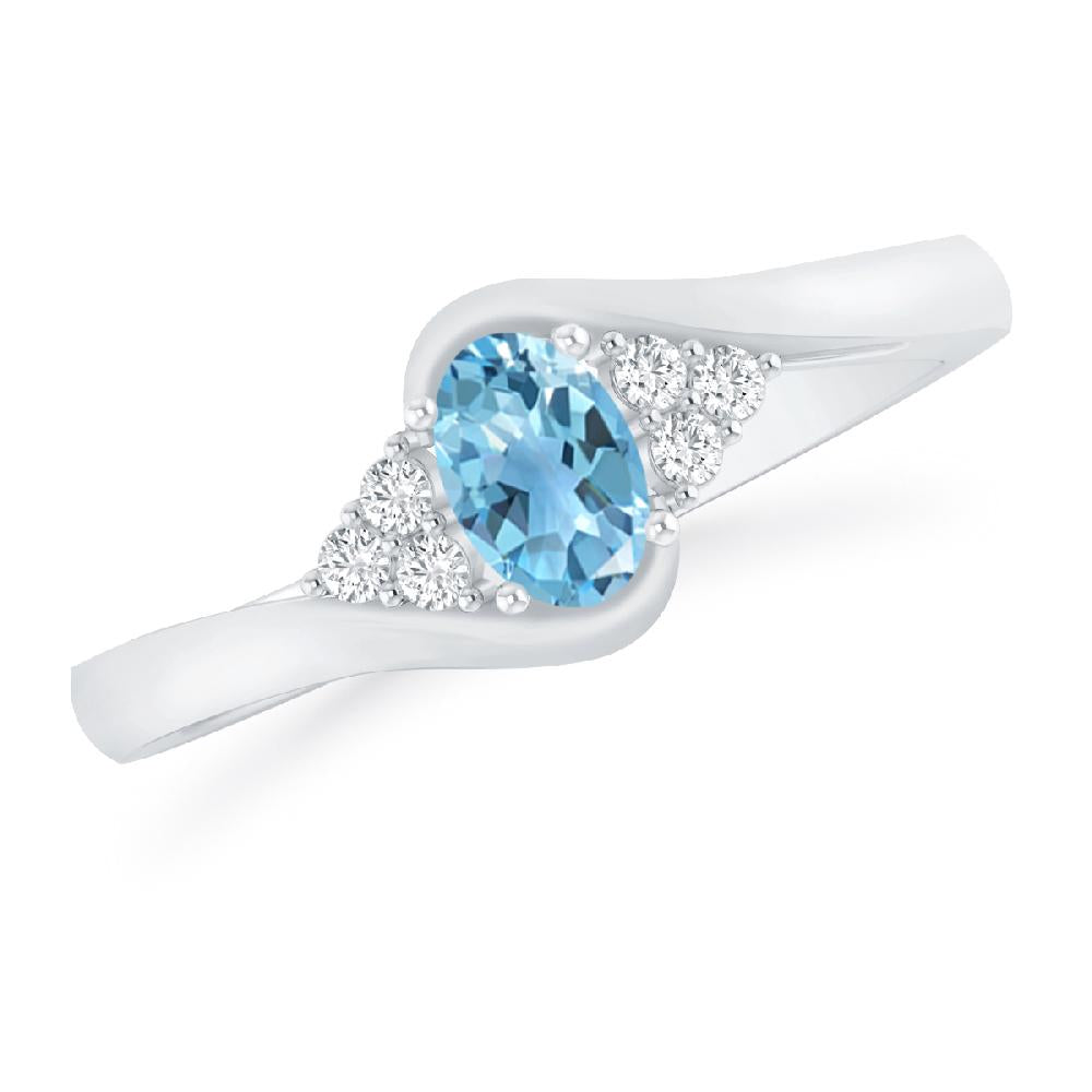 White Gold - Blue Topaz