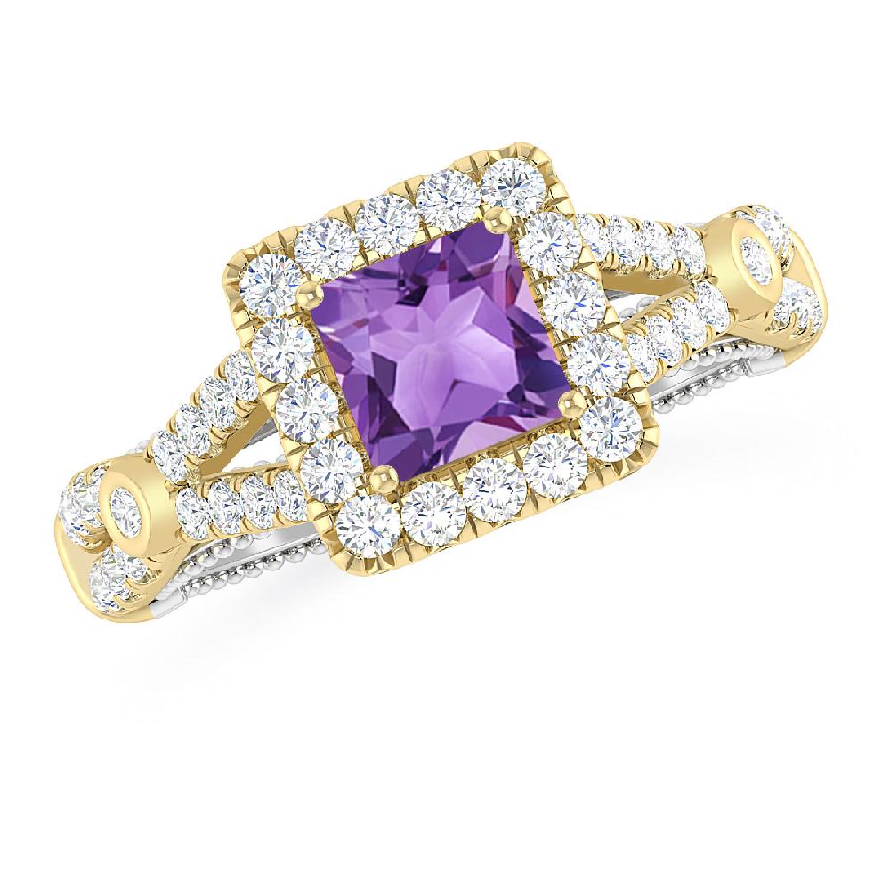 Yellow Gold - Amethyst