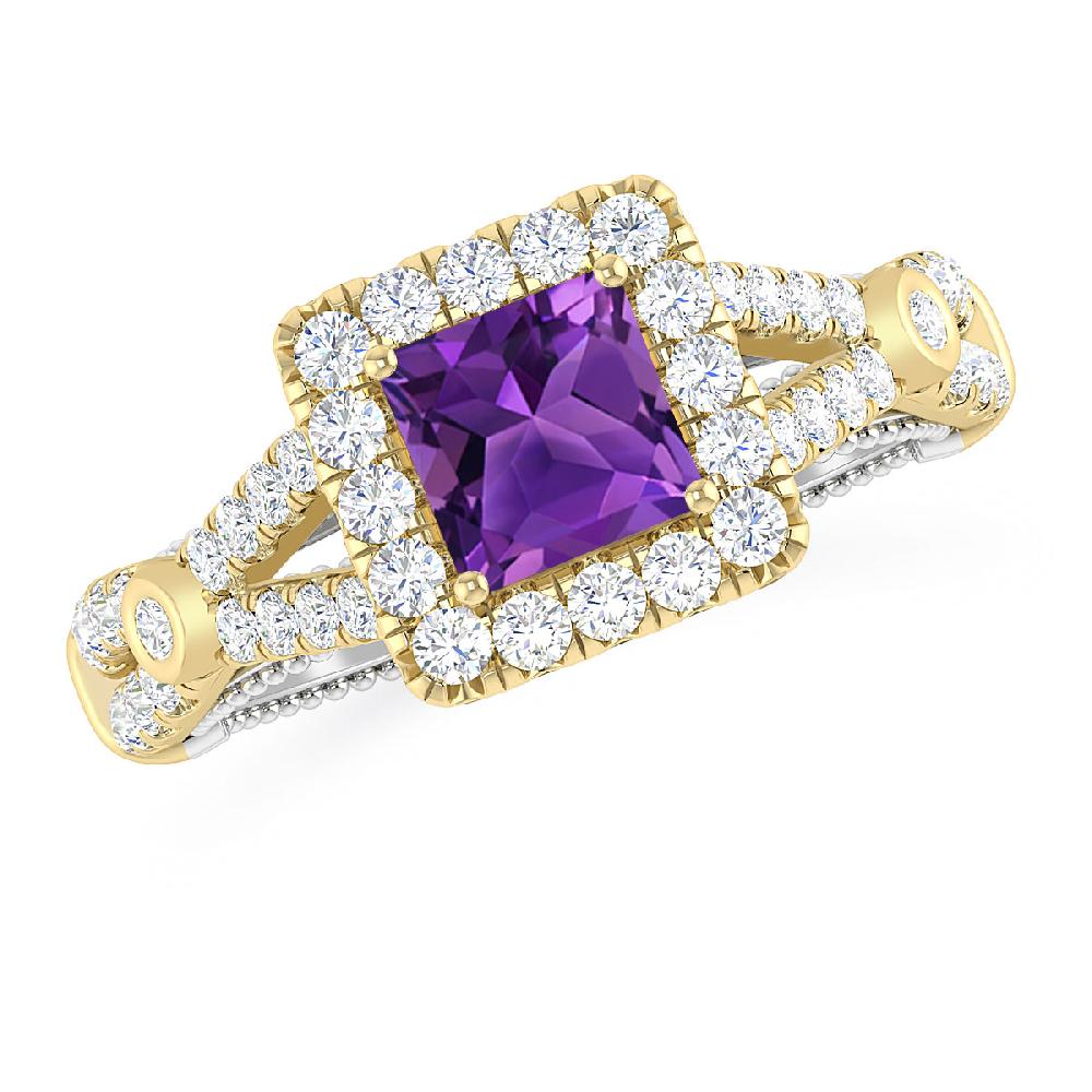 Yellow Gold - Amethyst