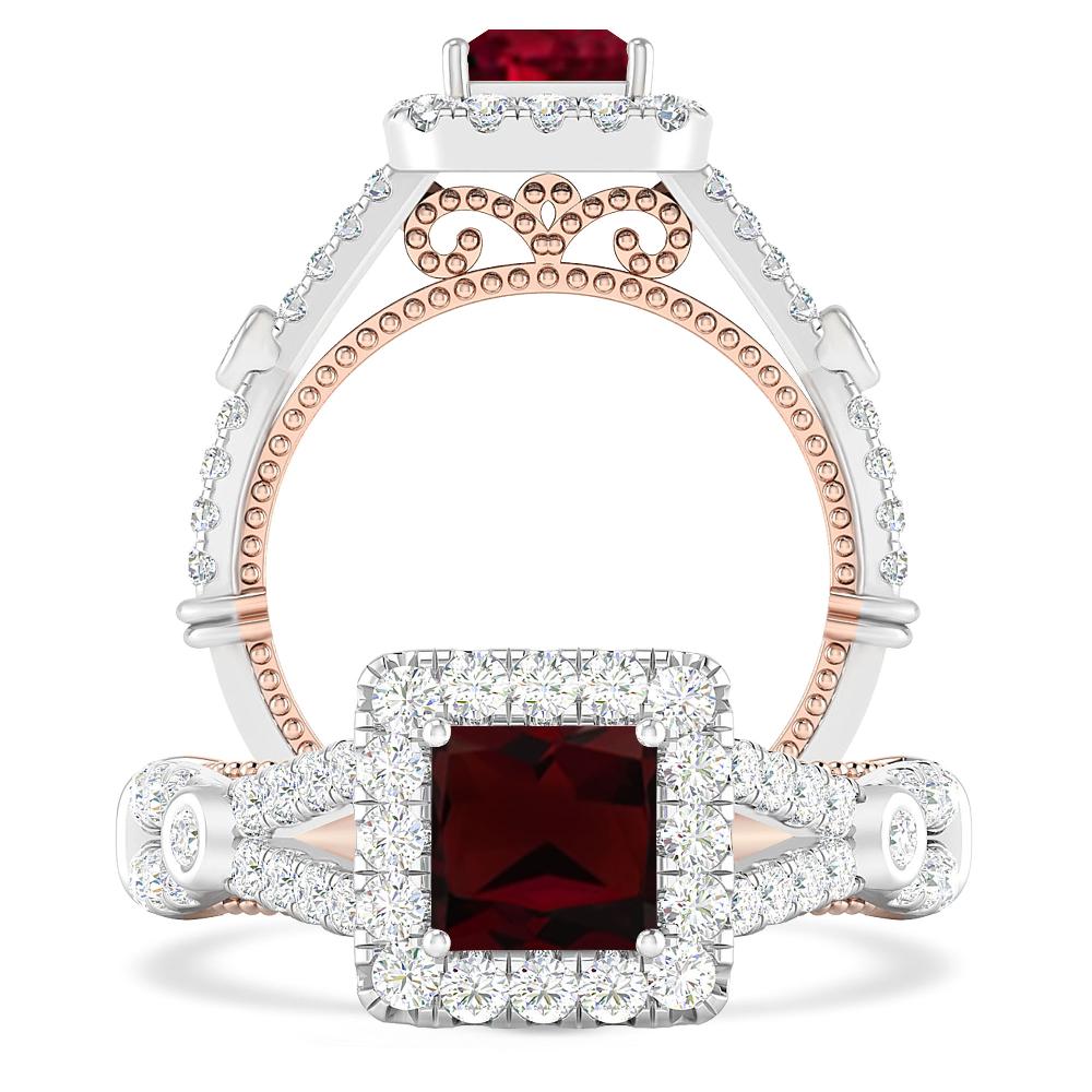 White Gold - Garnet