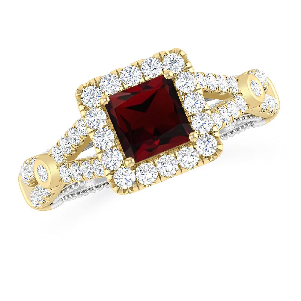 Yellow Gold - Garnet