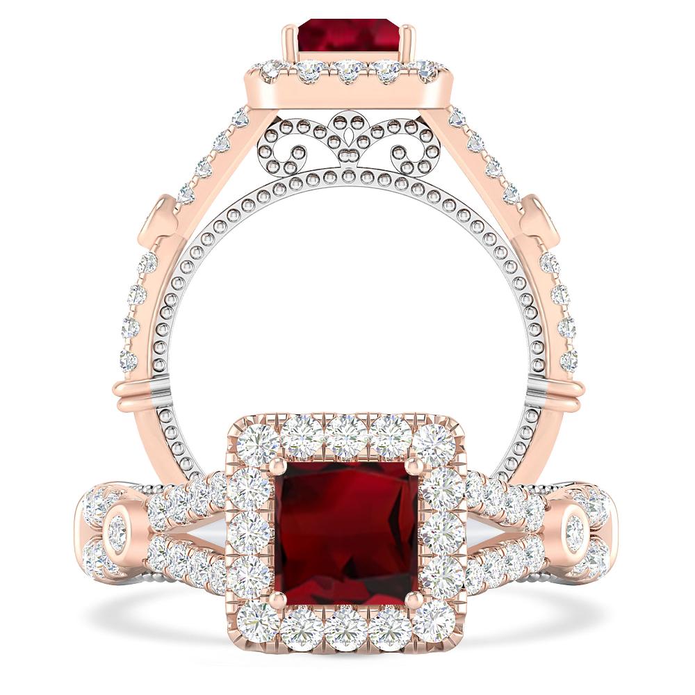 Rose Gold - Garnet