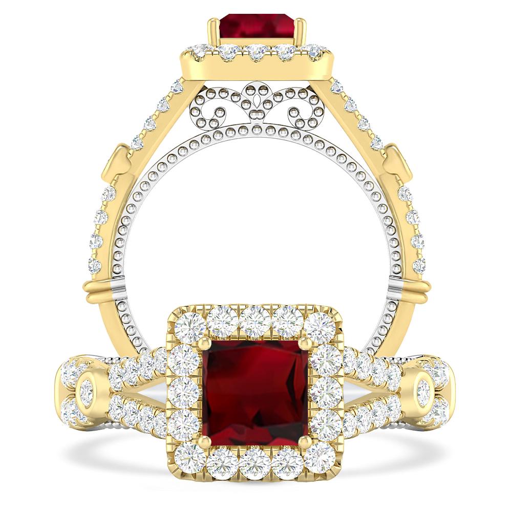 Yellow Gold - Garnet