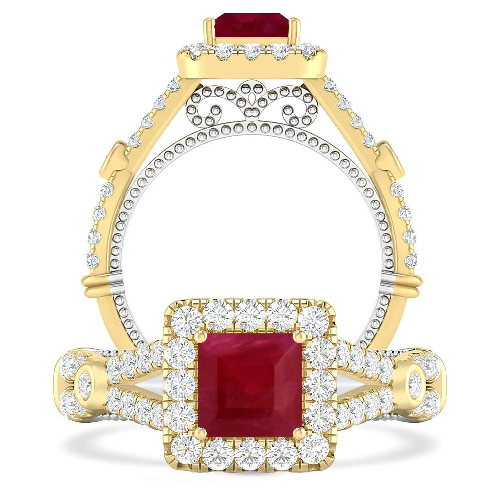 Yellow Gold - Ruby