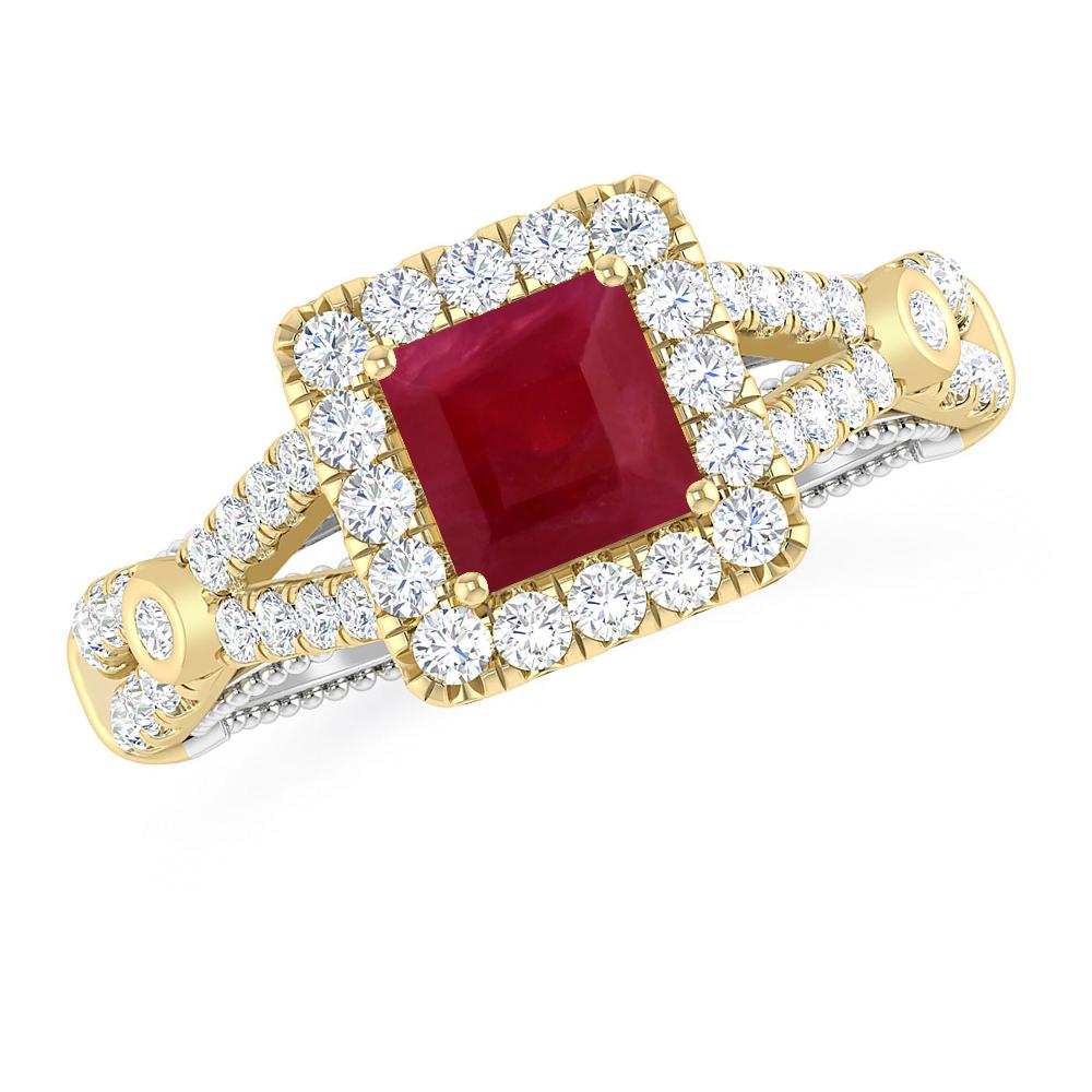 Yellow Gold - Ruby