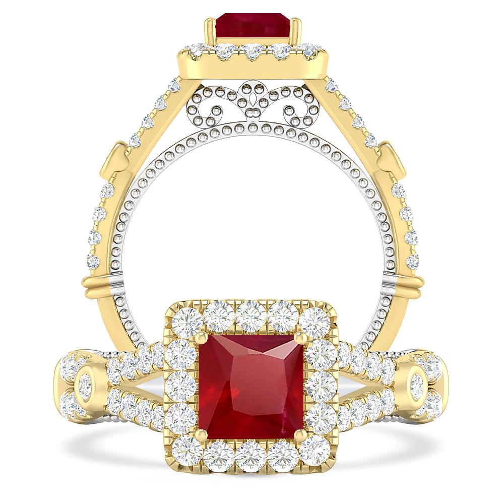 Yellow Gold - Ruby