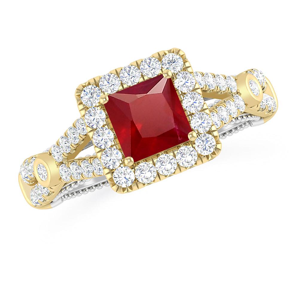 Yellow Gold - Ruby