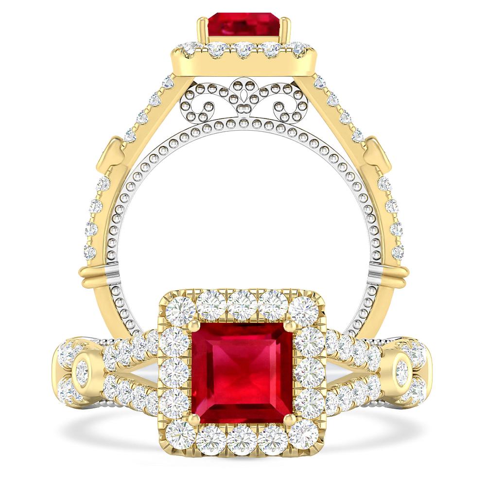 Yellow Gold - Ruby