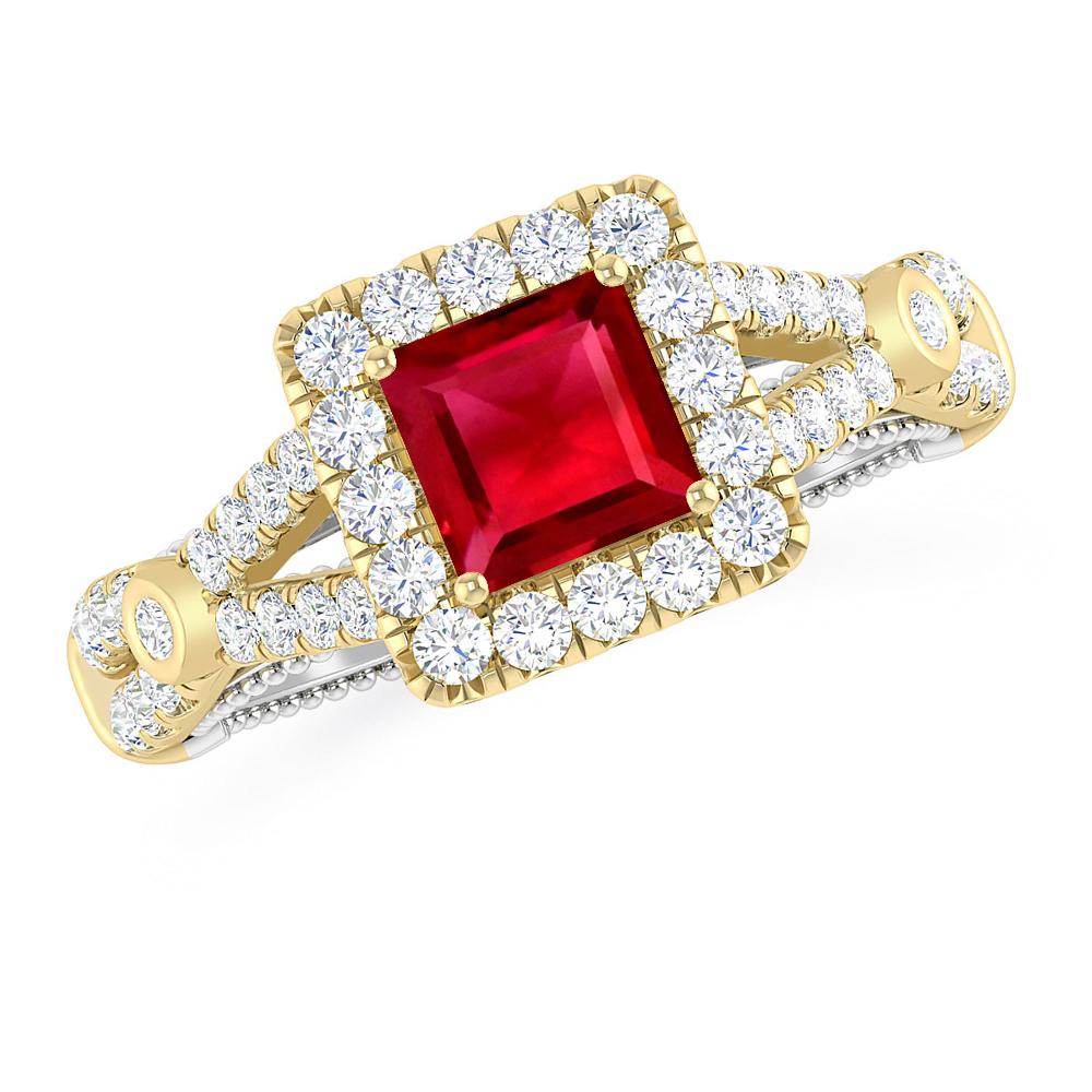 Yellow Gold - Ruby