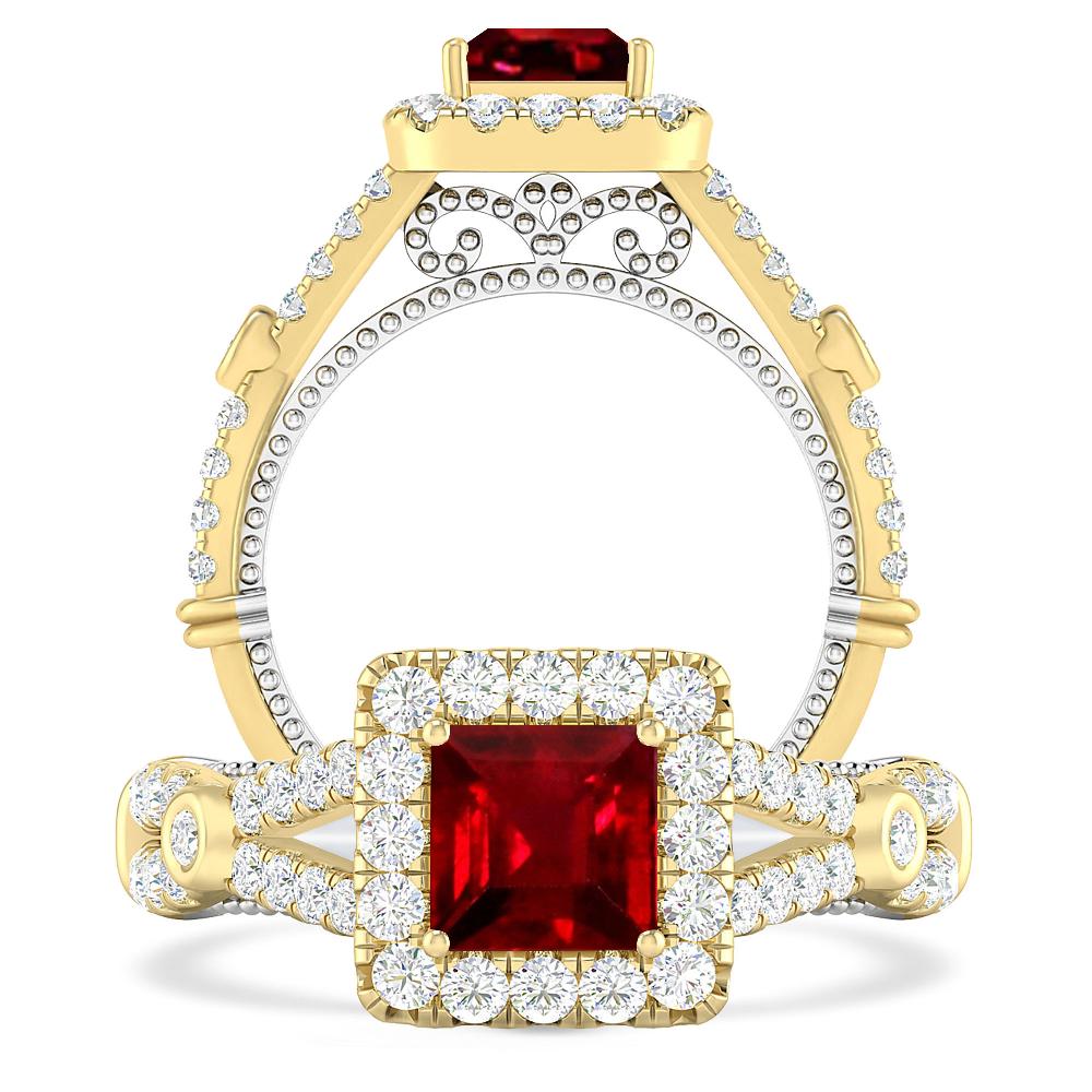 Yellow Gold - Ruby