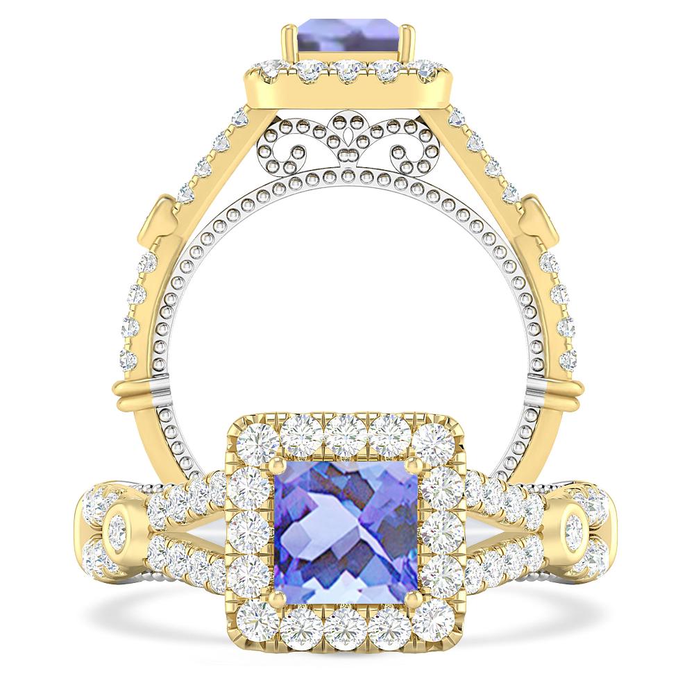 Yellow Gold - Tanzanite