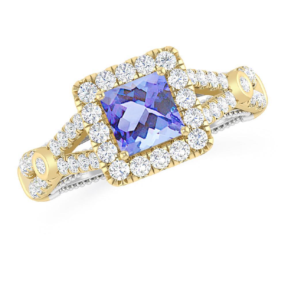Yellow Gold - Tanzanite