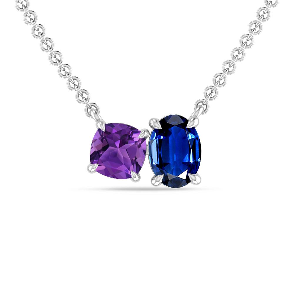 White Gold - Amethyst - Sapphire