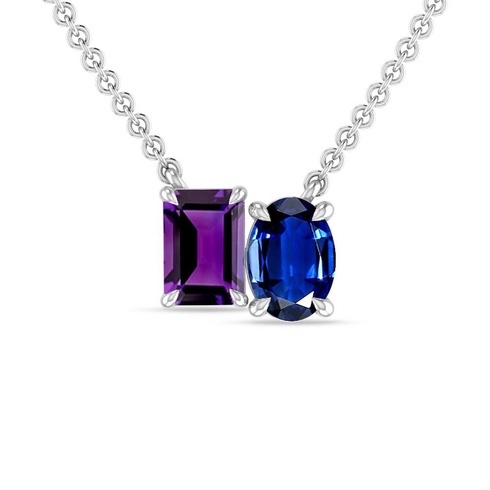 White Gold - Amethyst - Sapphire