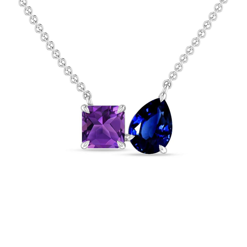 White Gold - Amethyst - Saphire