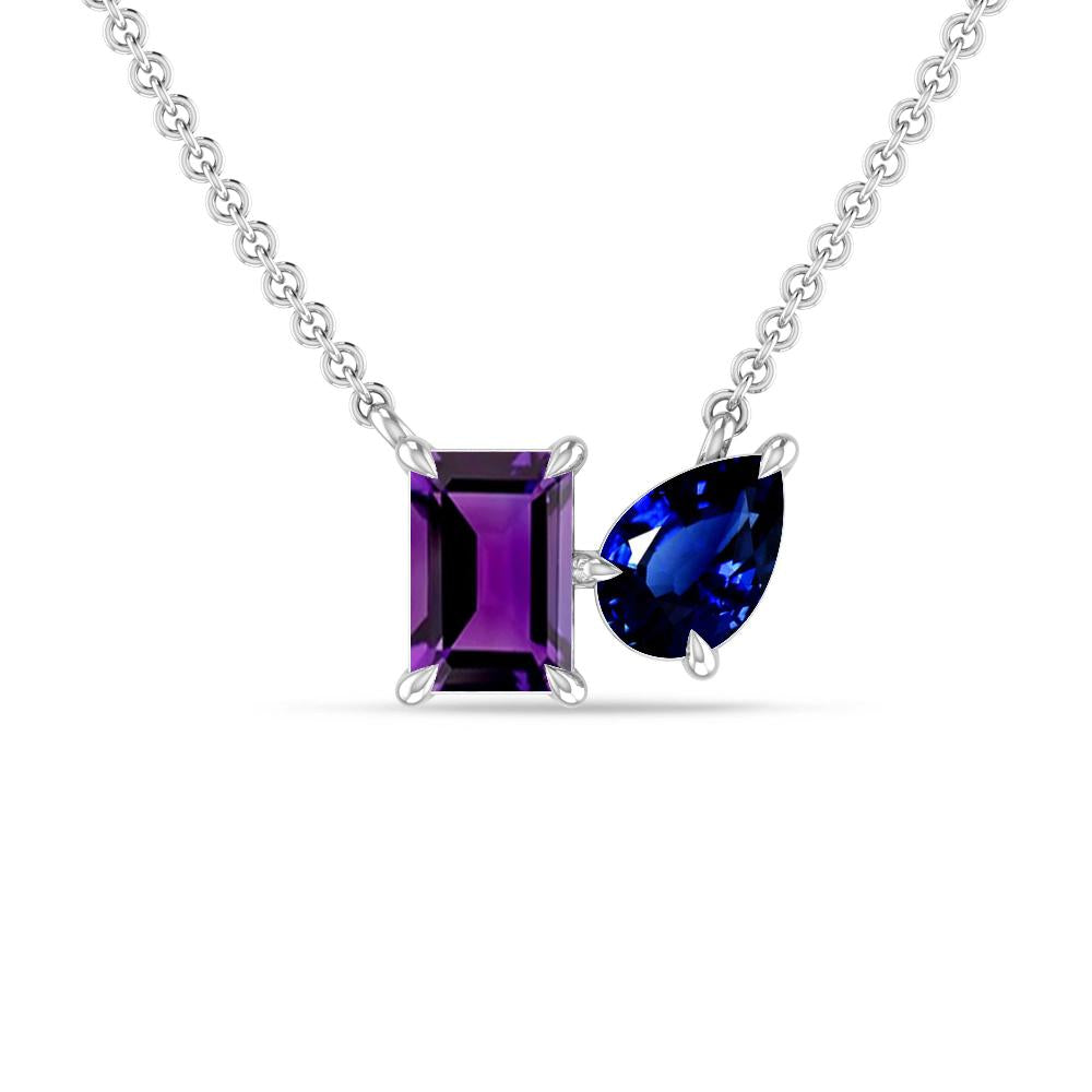 White Gold - Amethyst - Saphire