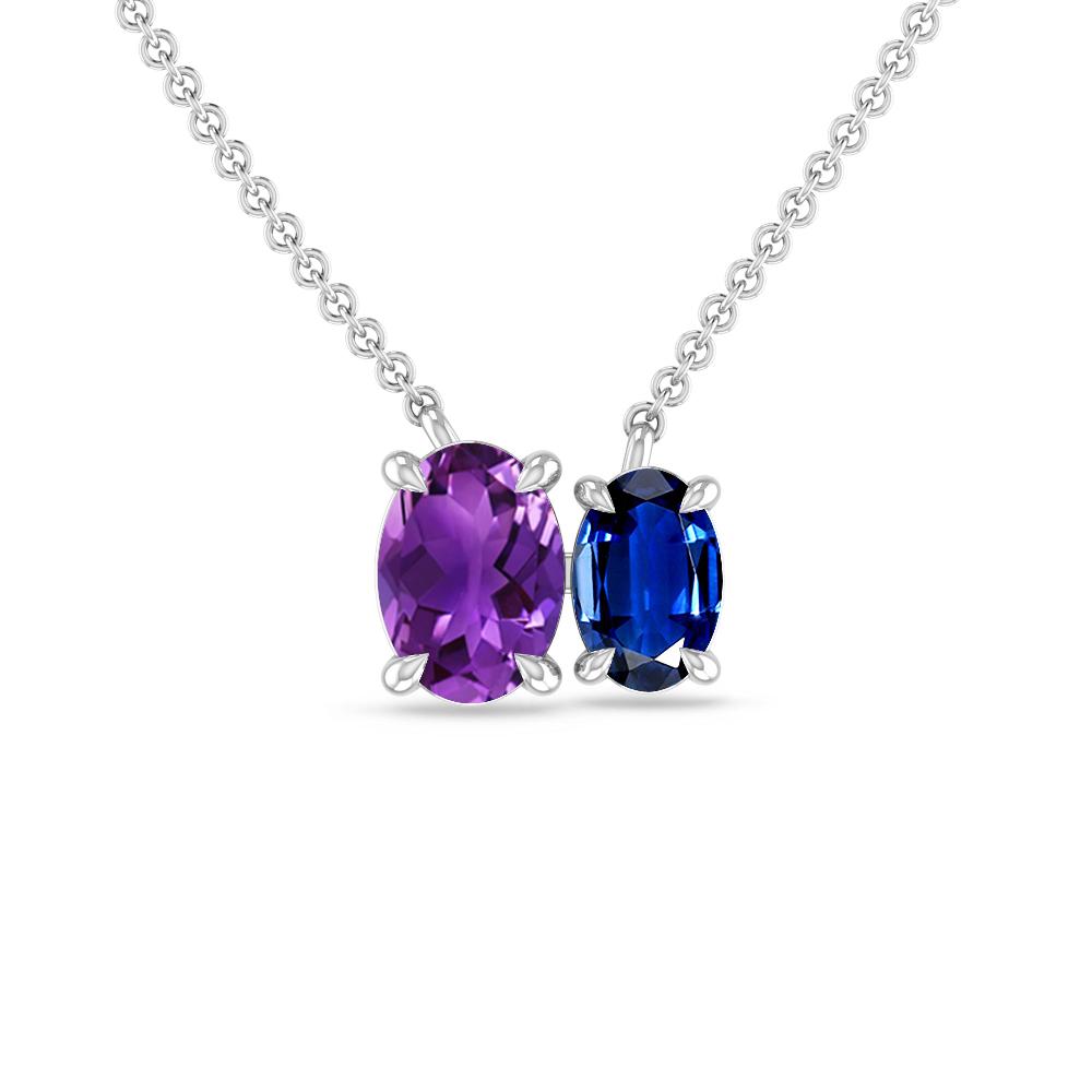 White Gold - Amethyst - Sapphire