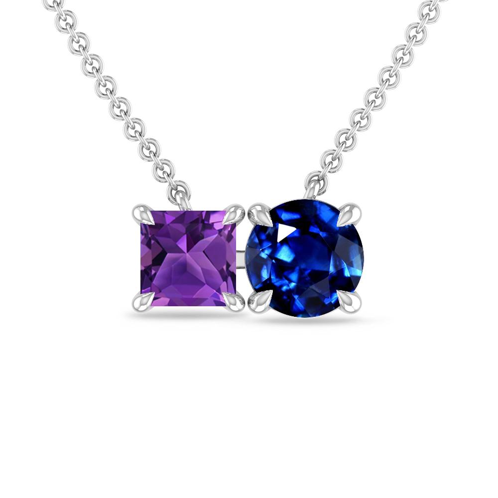 White Gold - Amethyst - Sapphire